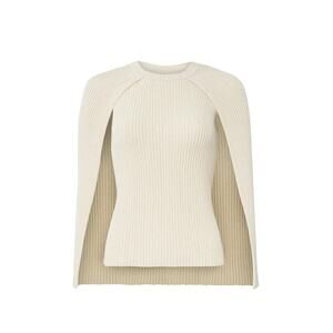Dreyden Ivory Rhye Pullover Cape Cotton Sweater Size Medium